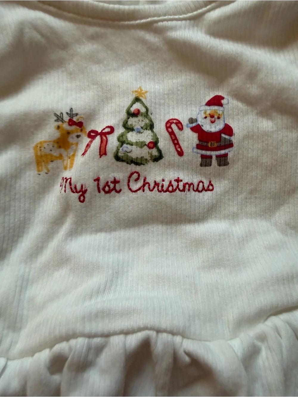 Little Me Girls My 1st Christmas' Baby Set with Christmas Print Size 9m Cotton